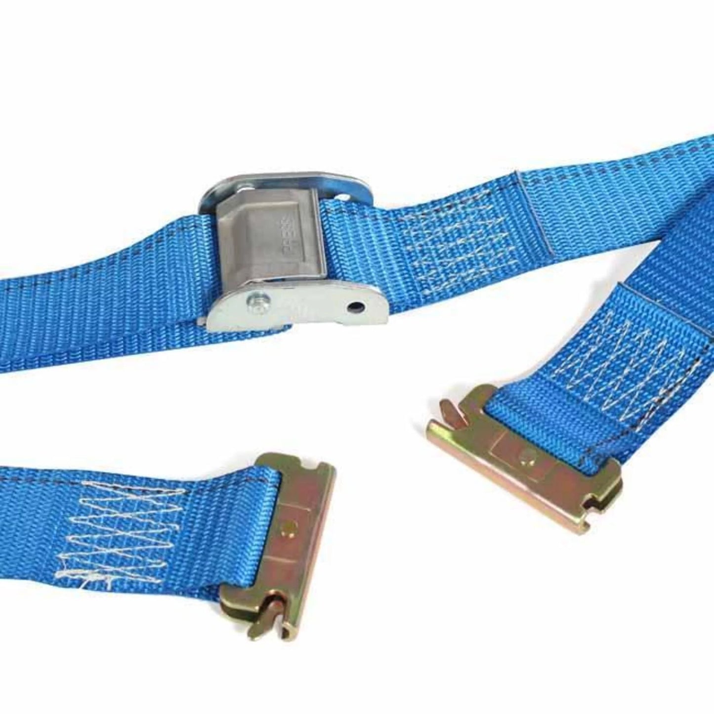 "TEN 2"" x 20' E Track Cam Straps, Durable Cam Buckle Strap Cargo TieDowns, Heavy Duty Blue Polyester Tie-Downs, ETrack Spring Fittings, Tie Down Motorcycles, Trailer Loads, by DC Cargo Mall"