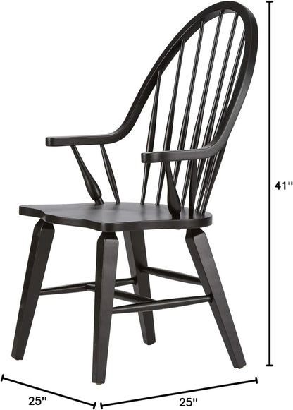 Windsor Back Arm Chair, W25 X D25 X H41, Midnight