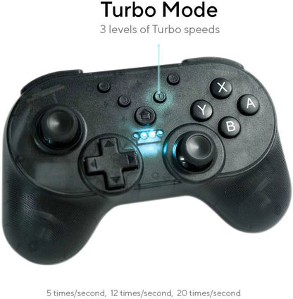 YOOL Wireless Mini Gamepad w/ Turbo Mode + Amiibo NFC Support Edge Switch Accessory]