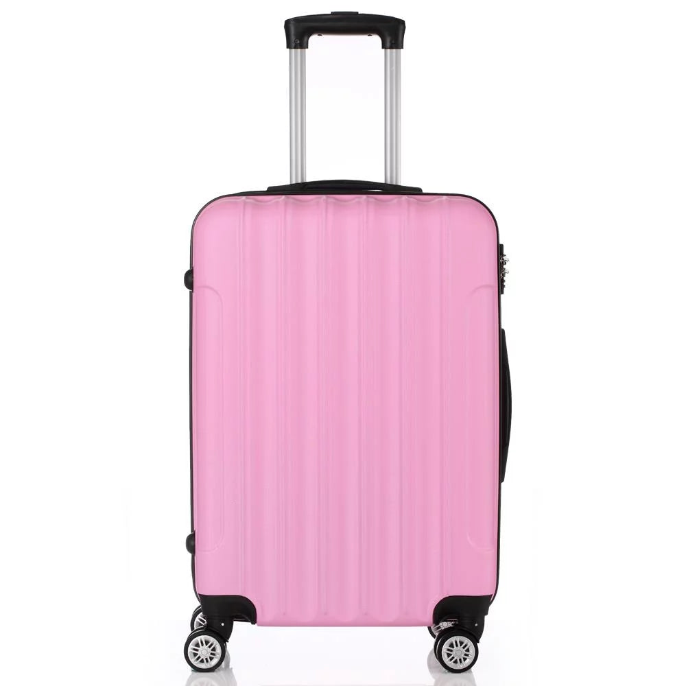 Zimtown 3-in-1 Luggage Multifunctional Large Capacity Traveling Storage Suitcase Pink