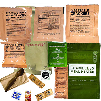 XMRE 1300XT Freshly Packed in the Past 60 Days MRE Meals Ready to Eat. 12 Meals per Case. Includes Individuals of Delicious Entrees, Side Dishes, Beverage Mix, Military Style 1300 Calories.