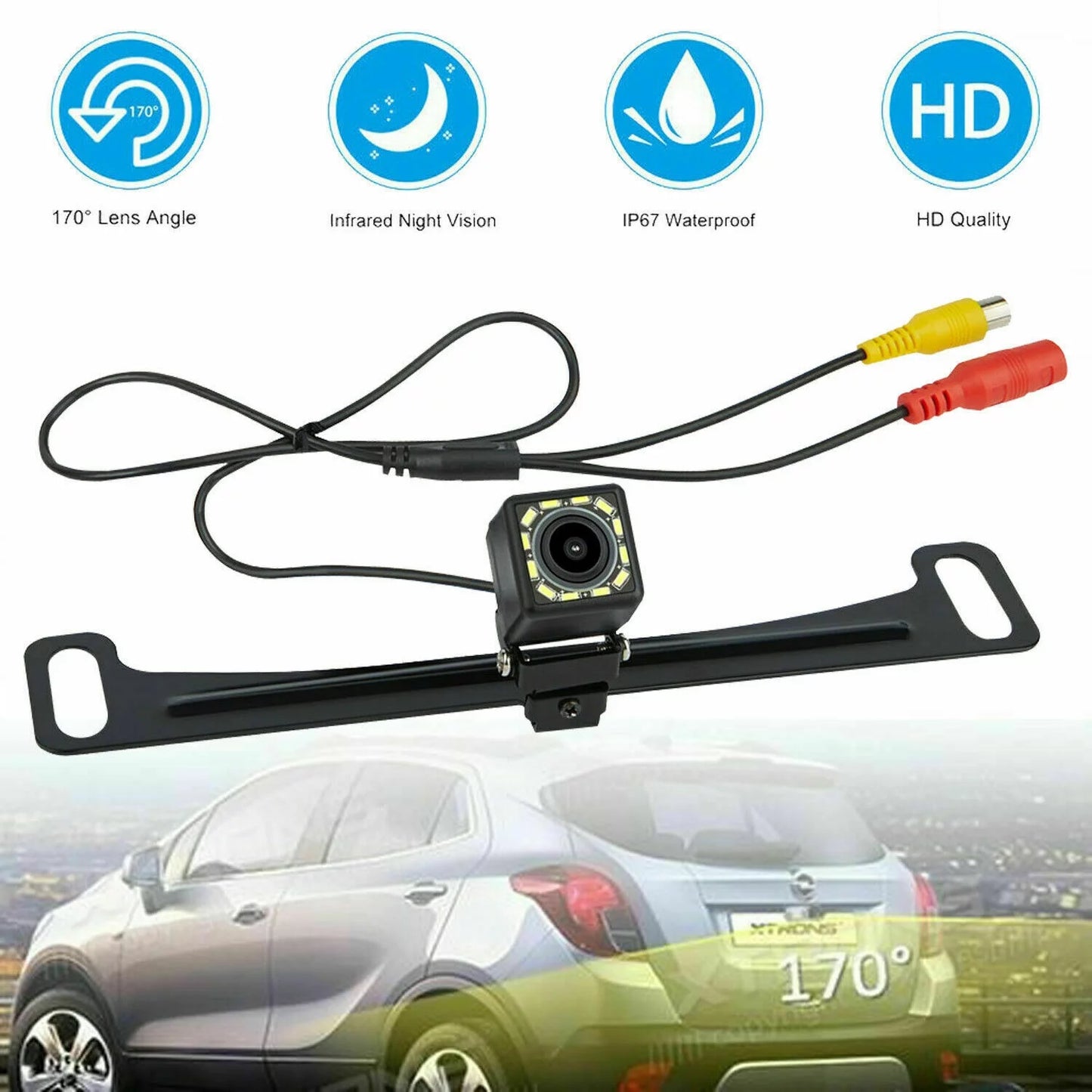 Wireless Backup Camera Car Rear View 7" Monitor HD Parking System Night Vision