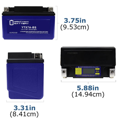 YTX7A-BS Lithium People Battery Compatible with Peugeot Scooter 50 Tweet Evo 2014 - 4 Pack