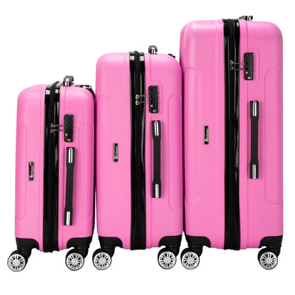 Zimtown 3-in-1 Luggage Multifunctional Large Capacity Traveling Storage Suitcase Pink