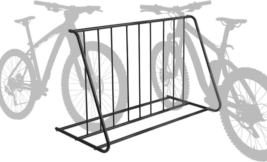 YGDU 6-Bicylce Capacity Steel Channel Double-Sided Bike Rack Stand/Grid Bicycle Parking Storage Holder, Dark