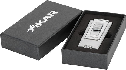 Xikar Trezo Lighter, Inline Triple Jet Flame- Chrome Polish , Lifetime Warranty