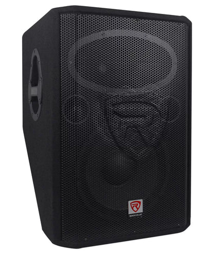 (2) Rockville RSM12P 12" 1000 Watt 2-Way Passive Stage Floor Monitor Speakers