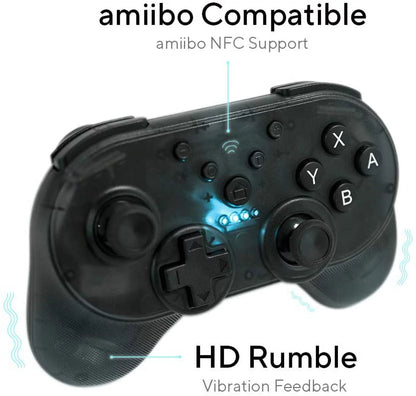 YOOL Wireless Mini Gamepad w/ Turbo Mode + Amiibo NFC Support Edge Switch Accessory]