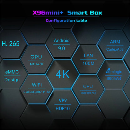 X96 Mini TV Box Android 9.0 Quad Core Dual Wifi 1080P 4K Support Media Player