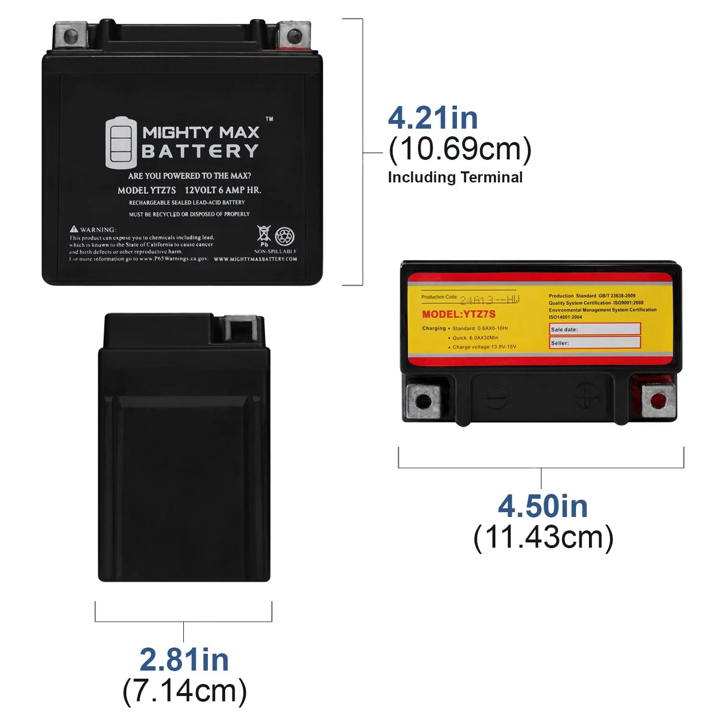 YTZ7S 12V 6AH Battery Gentlemen for BMW G450X HP4 S1000RR