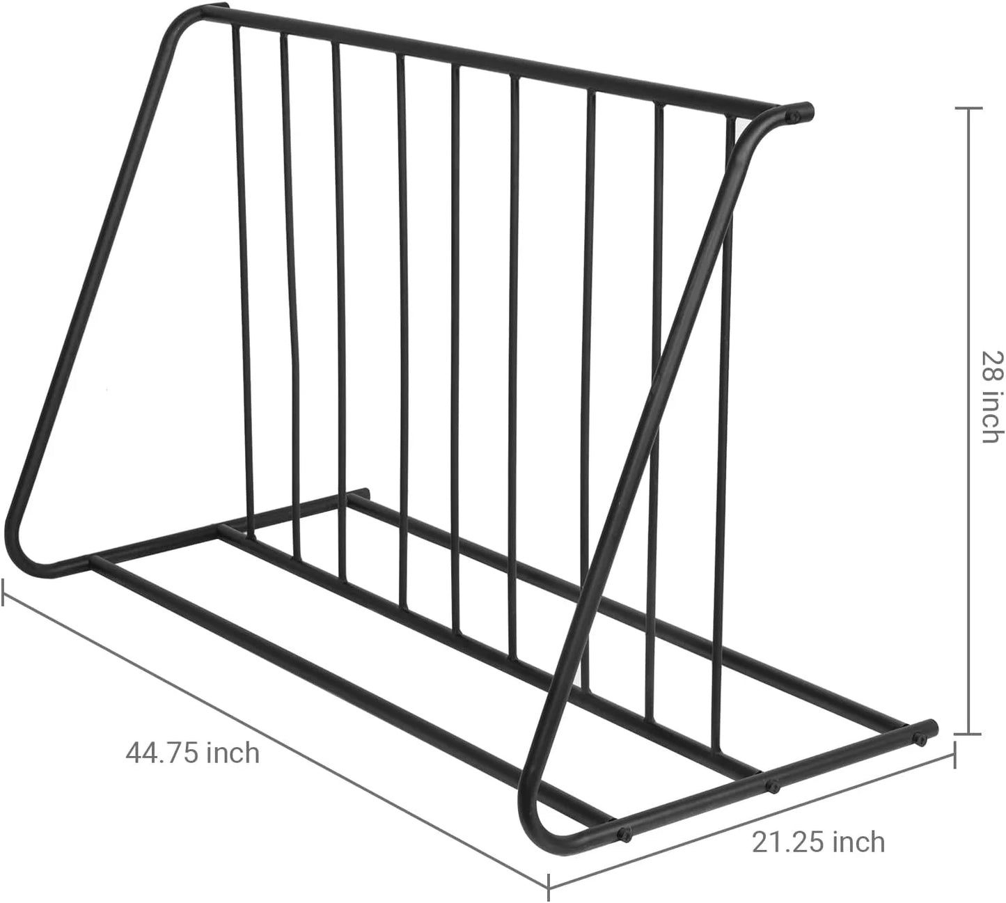 YGDU 6-Bicylce Capacity Steel Channel Double-Sided Bike Rack Stand/Grid Bicycle Parking Storage Holder, Dark