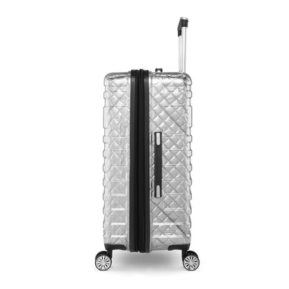 (2 pack) iFLY Hardside Spectre Versus Clear Carry-On Lugagge, 20", Silver