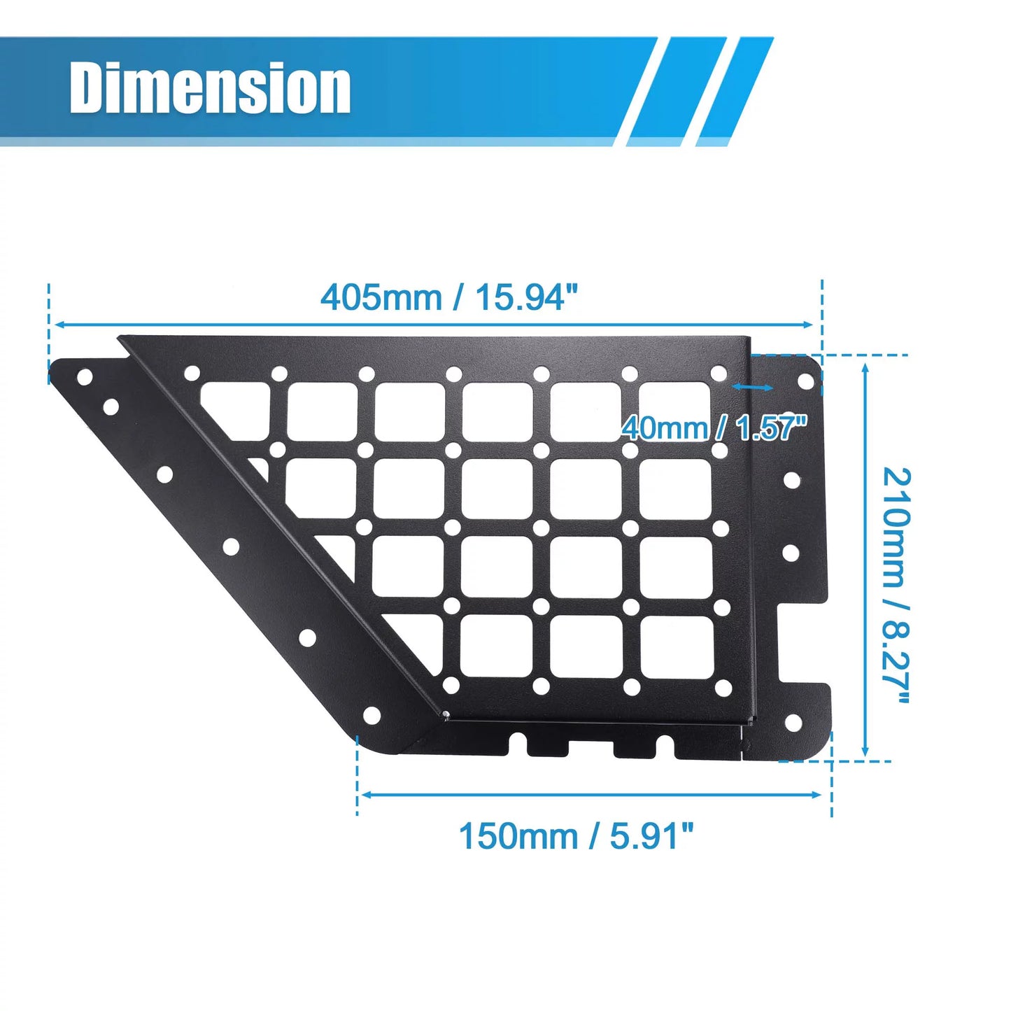 1 Pair Rear Door Storage Pockets Panels Metal Organizer Box for Ford Bronco 6th 4 Door 2021 2022 Accessories