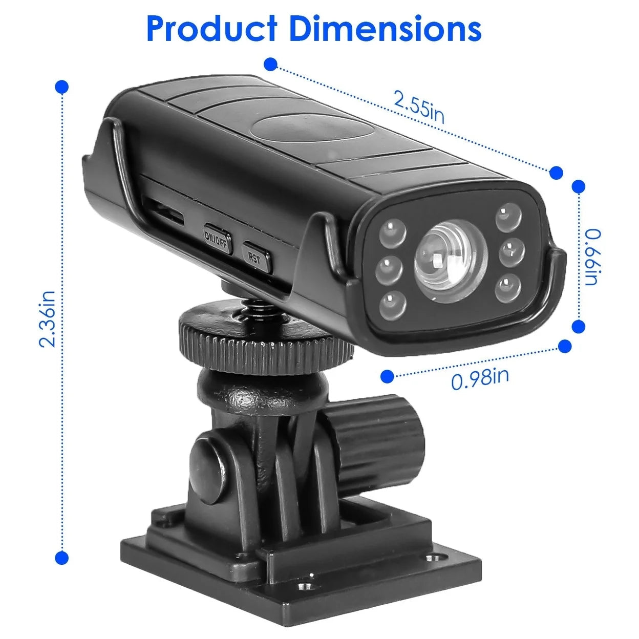 Wireless Camera Reverse Hitch Guide Camera Vehicle Backup Rechargeable Camera with Flexible Adhesive Base Night Vision