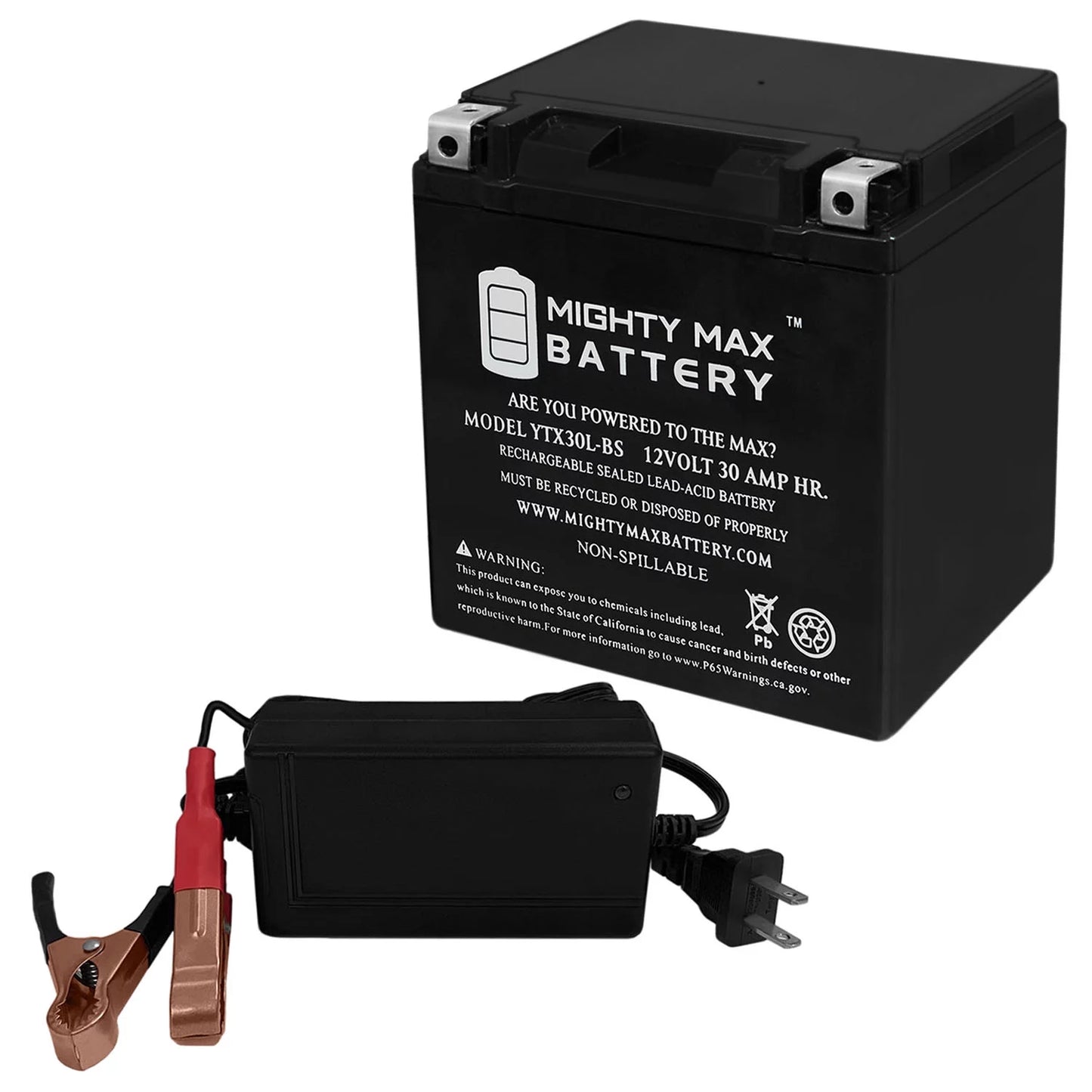 YTX30L-BS Gentlemen Battery for BRP (sea-doo) 1500 GTX 4-Tec 2006 + 12V 4Amp Charger