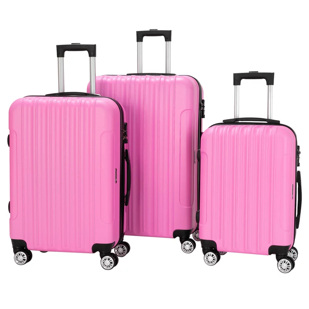 Zimtown 3-in-1 Luggage Multifunctional Large Capacity Traveling Storage Suitcase Pink