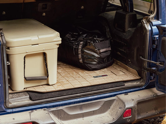 WeatherTech Cargo Trunk Liner with Bumper Protector compatible with 2010-2014 Subaru Outback - Behind 2nd Row Seating With Bumper Protector, Grey