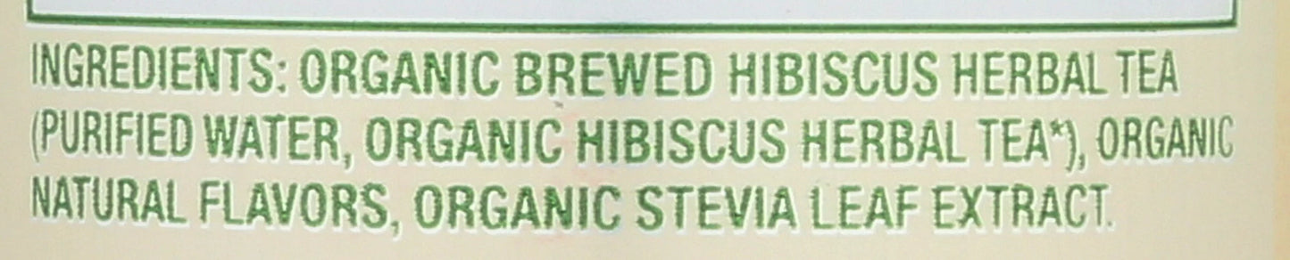 Zevia Organic Caffeine Free Passionfruit Sweetened Hibiscus Tea, 12 Fluid Ounce -- 12 per Case.