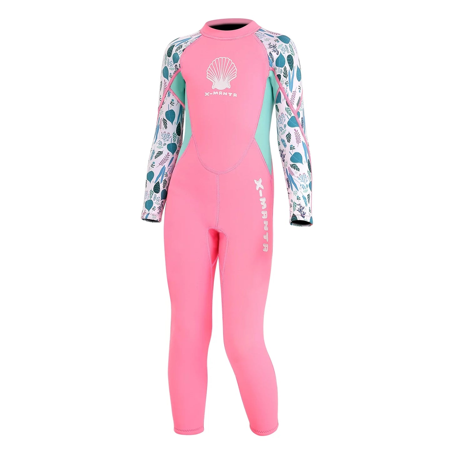 X-MANTA Wetsuit for Girls - Quick Dry One Piece Surf Suit - Long Sleeve Diving Swimsuit with Back Zipper