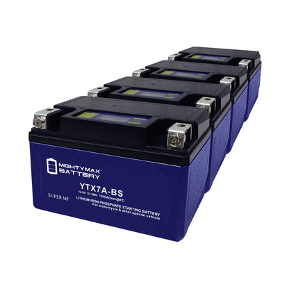 YTX7A-BS Lithium People Battery Compatible with Peugeot Scooter 50 Tweet Evo 2014 - 4 Pack