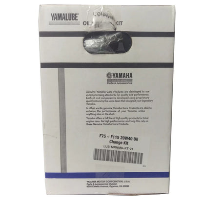 Yamaha Outboard New OEM Oil Change,Filter Service Kit F75-F115, LUB-MRNMD-KT-21