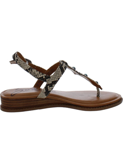 Zodiac Gentlemen Giselle Snake Print Beaded T-Strap Sandals