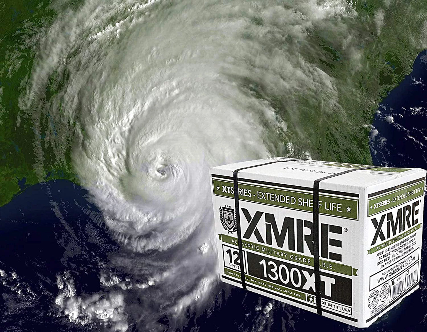 XMRE 1300XT Freshly Packed in the Past 60 Days MRE Meals Ready to Eat. 12 Meals per Case. Includes Individuals of Delicious Entrees, Side Dishes, Beverage Mix, Military Style 1300 Calories.